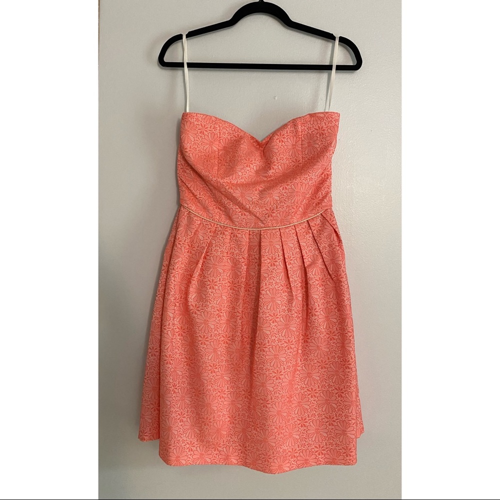 Coral Strapless Dress